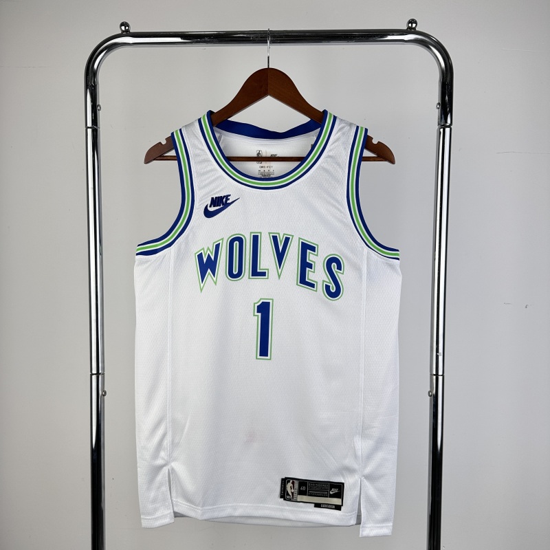 【 NBA 】Minnesota Timberwolves season 2024 ANDERSON Team Jersey NO.1 – City Edition
