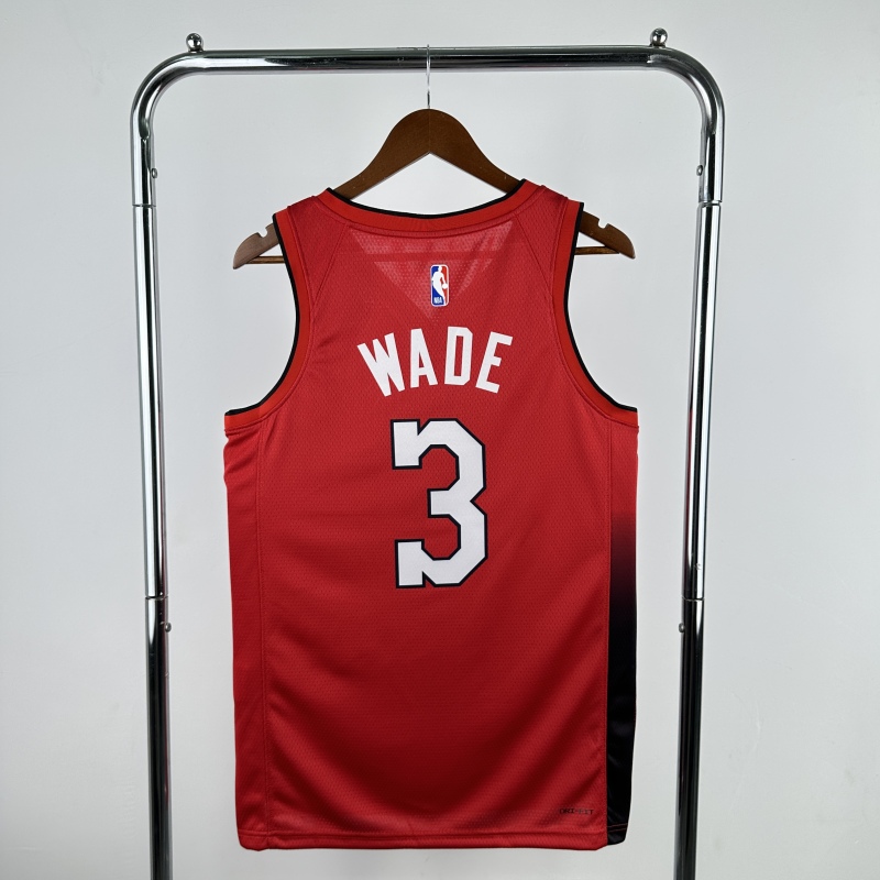 【 NBA 】Miami Heat season 2025 WADE Team Jersey NO.3  – City Edition