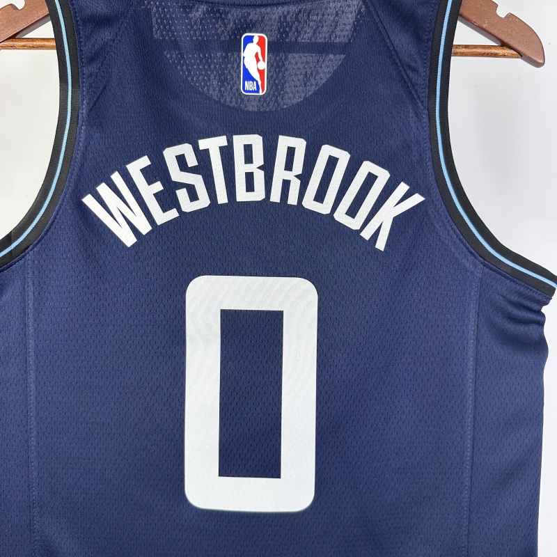【 NBA 】Los Angeles Clippers season 2024 WESTBROOK Team Jersey NO.0 – City Edition