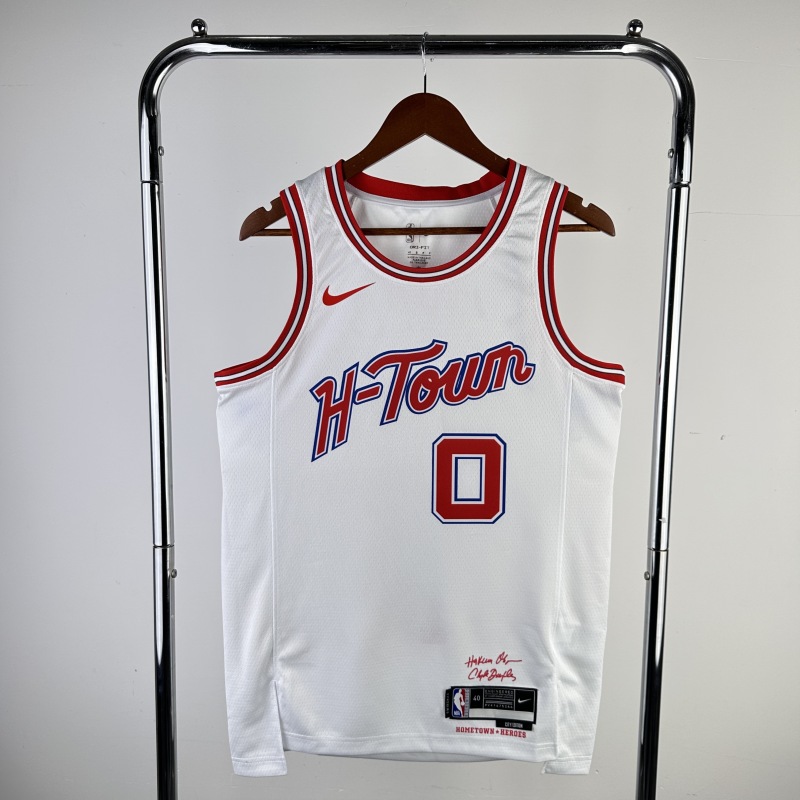 【 NBA 】Houston Rockets season 2024 WESTBROOK Team Jersey NO.0 – City Edition