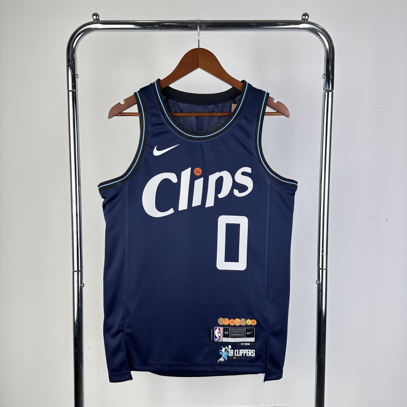 【 NBA 】Los Angeles Clippers season 2024 WESTBROOK Team Jersey NO.0 – City Edition