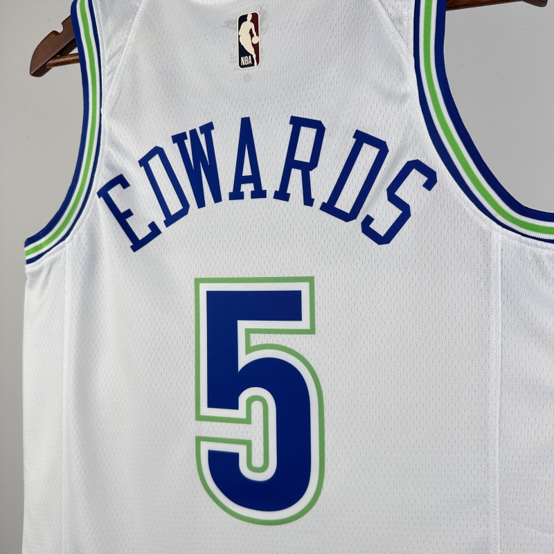 【 NBA 】Minnesota Timberwolves season 2024 EDWARDS Team Jersey NO.5 – City Edition