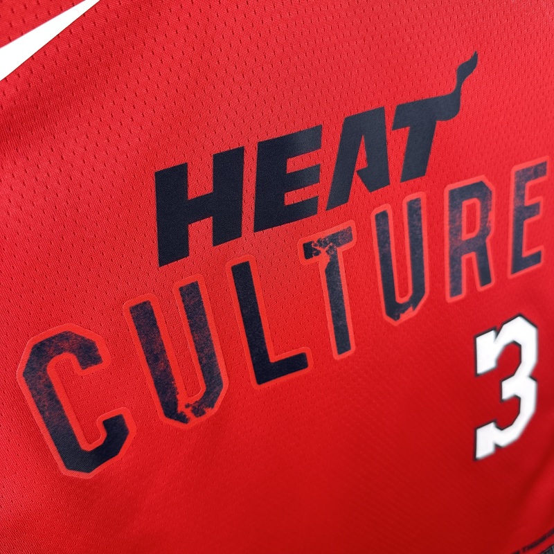 【 NBA 】Miami Heat season 2025 WADE Team Jersey NO.3  – City Edition