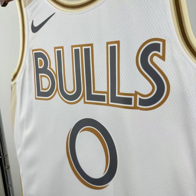 【 NBA 】Chicago Bulls season City 2025 Edition White Jersey No.0 - City Edition