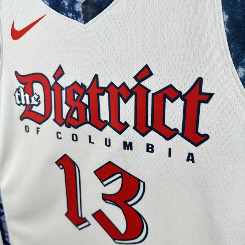 【 NBA 】Washington Wizards season 2025 POOLE Team Jersey NO.13 – City Edition