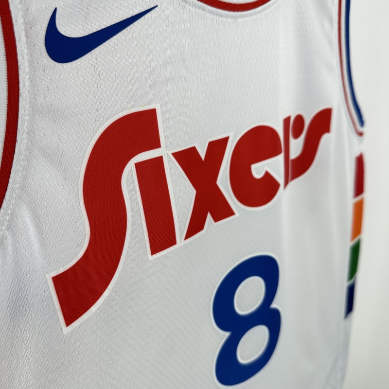 【 NBA 】Philadelphia 76ers season 2025 GEORGE Team Jersey NO.8 – City Edition