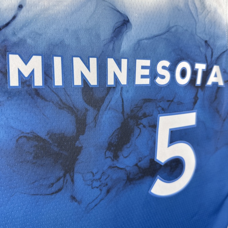 【 NBA 】Minnesota Timberwolves season 2024 EDWARDS Team Jersey NO.5 – City Edition