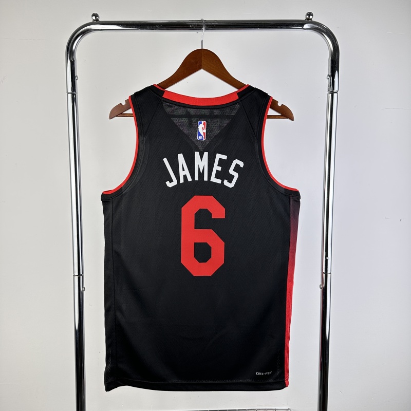 【 NBA 】Miami Heat season 2024 JAMES Team Jersey NO.6  – City Edition