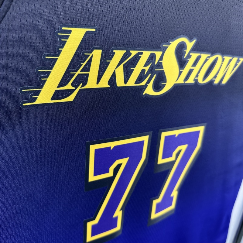 【 NBA 】Los Angeles Lakers season 2025 Dončić Team Jersey NO.77 – City Edition