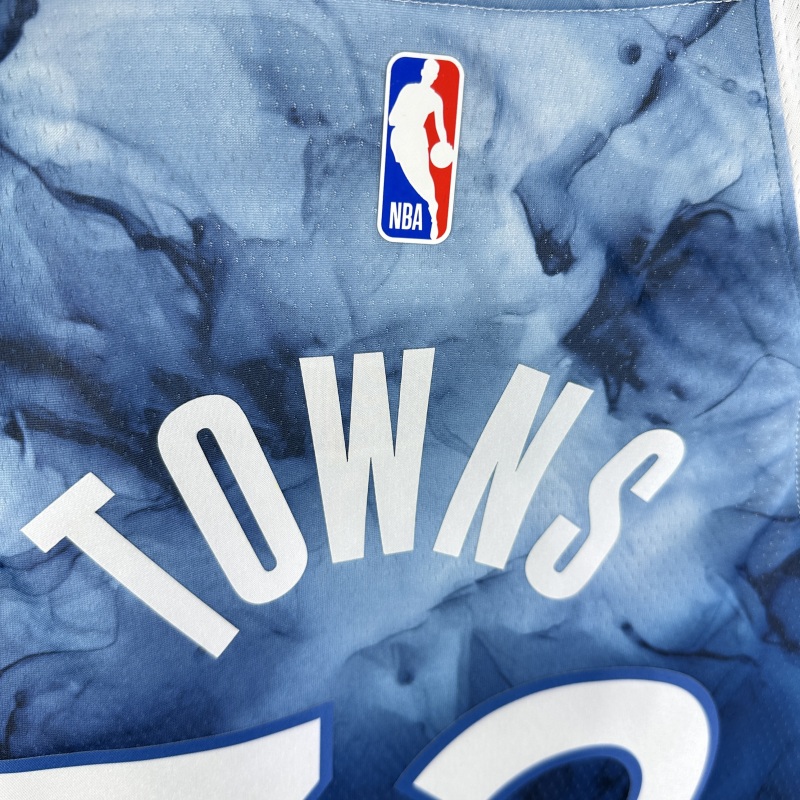 【 NBA 】Minnesota Timberwolves season 2024 TOWNS Team Jersey NO.32 – City Edition