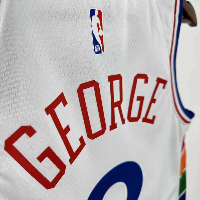 【 NBA 】Philadelphia 76ers season 2025 GEORGE Team Jersey NO.8 – City Edition