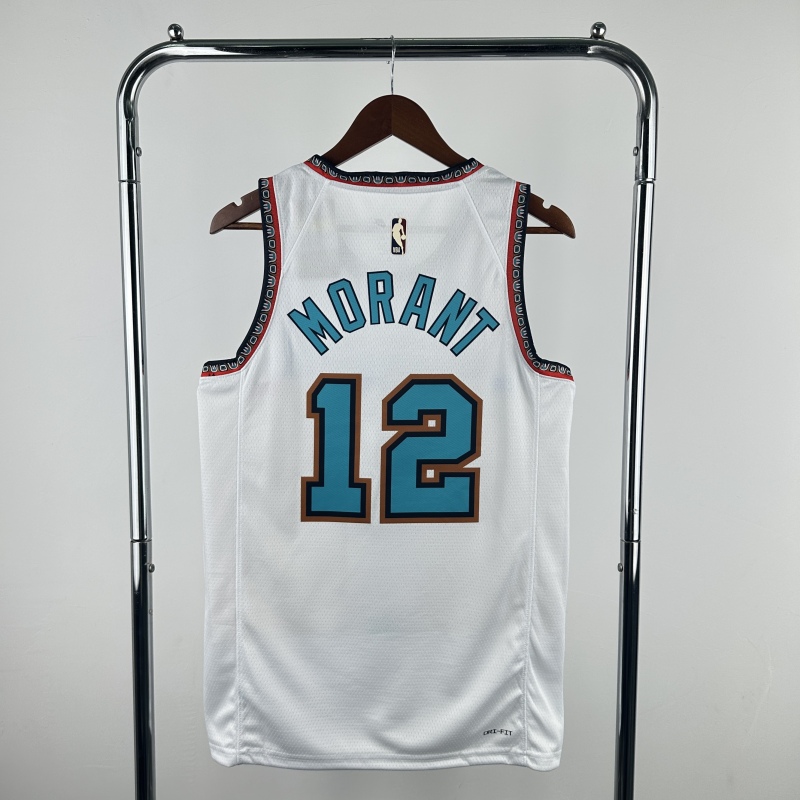【 NBA 】Memphis Grizzlies season 2025 MORANT Team Jersey NO.12 – City Edition
