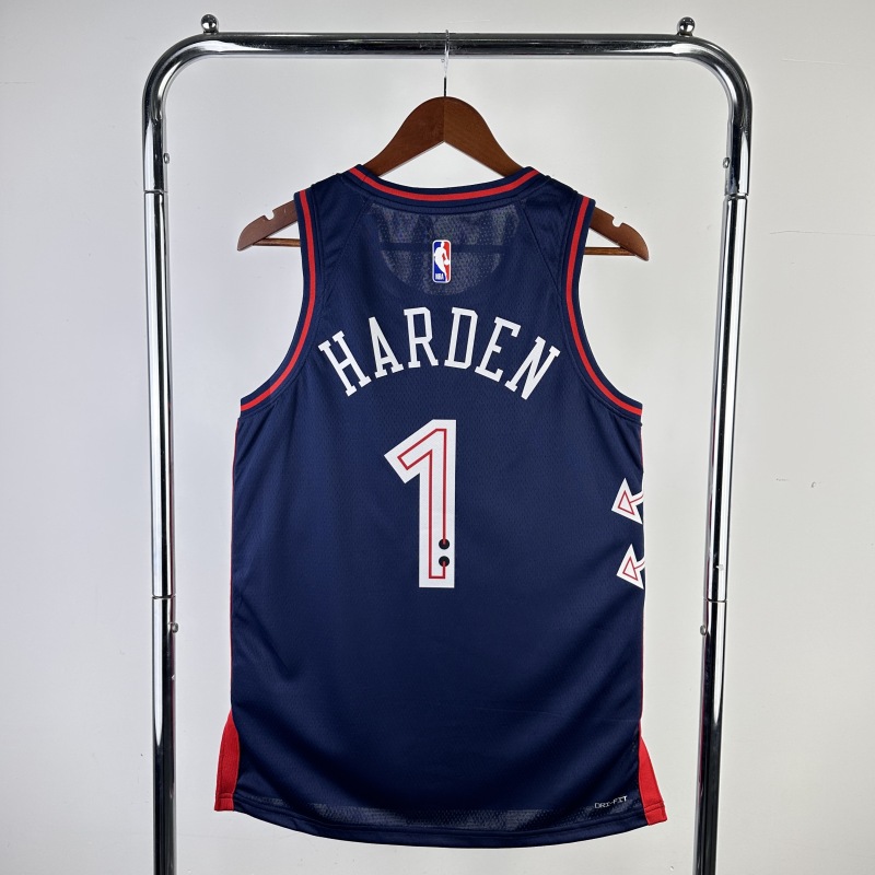 【 NBA 】Philadelphia 76ers season 2024 HARDEN Team Jersey NO.1 – City Edition