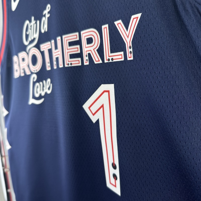 【 NBA 】Philadelphia 76ers season 2024 HARDEN Team Jersey NO.1 – City Edition