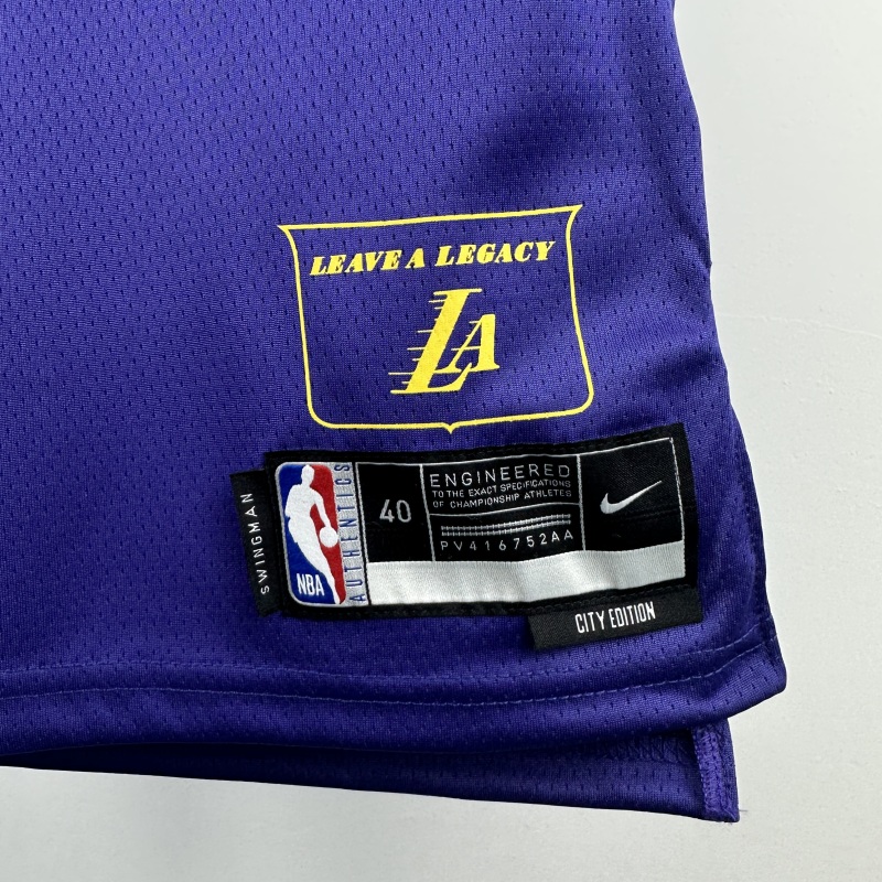 【 NBA 】Los Angeles Lakers season 2025 DAVIS Team Jersey NO.3 – City Edition