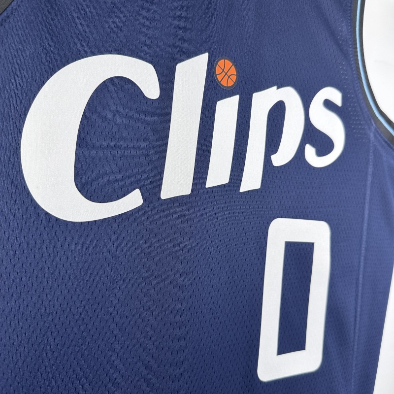 【 NBA 】Los Angeles Clippers season 2024 WESTBROOK Team Jersey NO.0 – City Edition