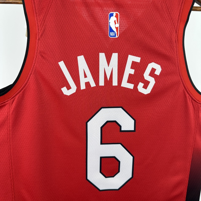 【 NBA 】Miami Heat season 2025 JAMES Team Jersey NO.6  – City Edition