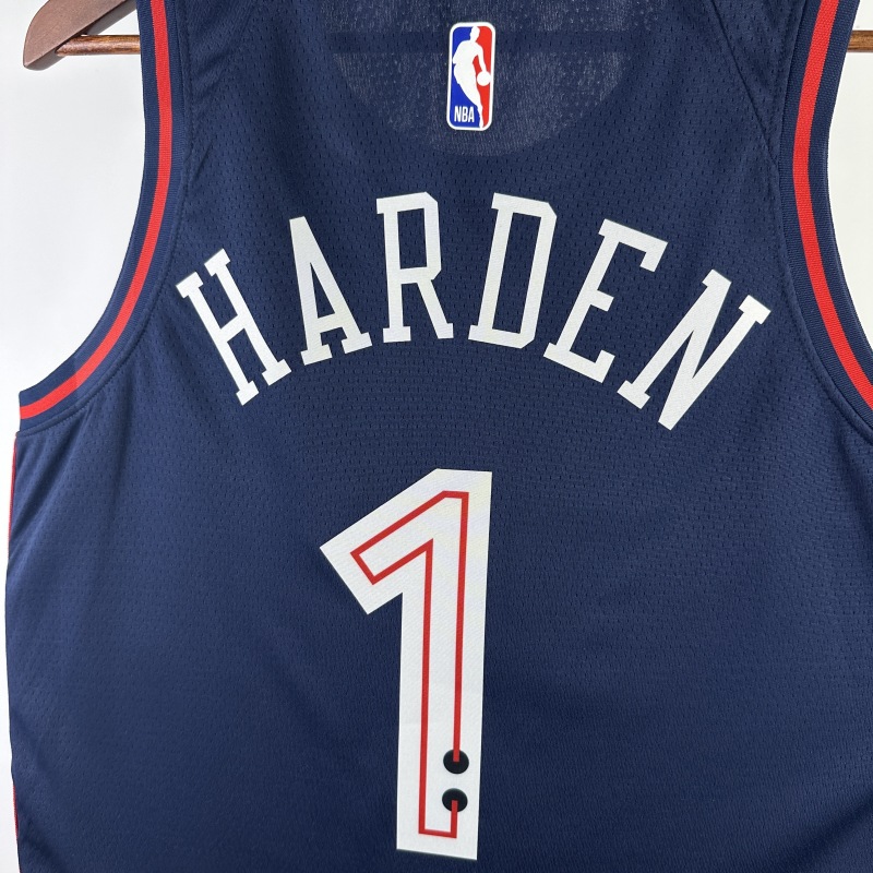 【 NBA 】Philadelphia 76ers season 2024 HARDEN Team Jersey NO.1 – City Edition