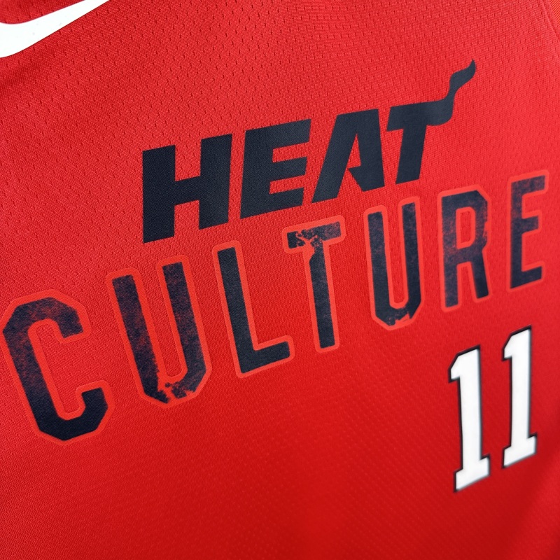 【 NBA 】Miami Heat season 2025 Jaquez Jr. Team Jersey NO.11  – City Edition