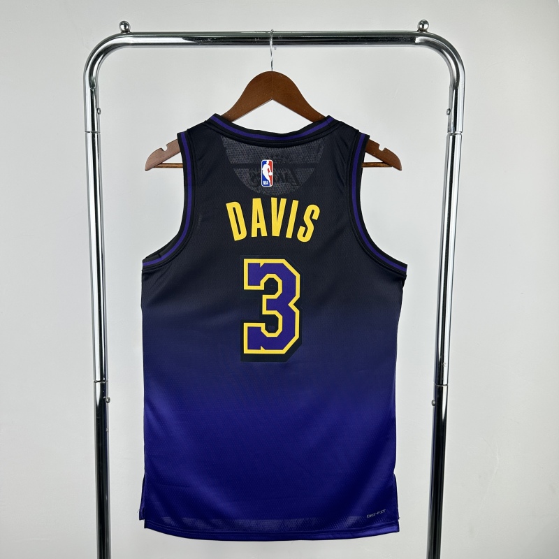 【 NBA 】Los Angeles Lakers season 2025 DAVIS Team Jersey NO.3 – City Edition