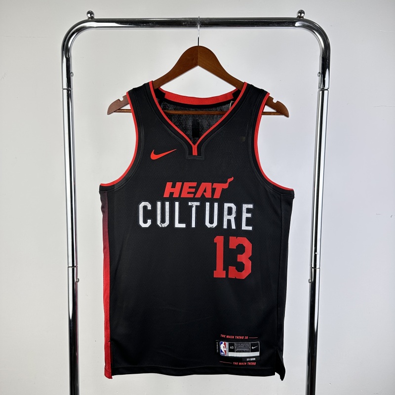 【 NBA 】Miami Heat season 2024 ADEBAYO Team Jersey NO.13  – City Edition