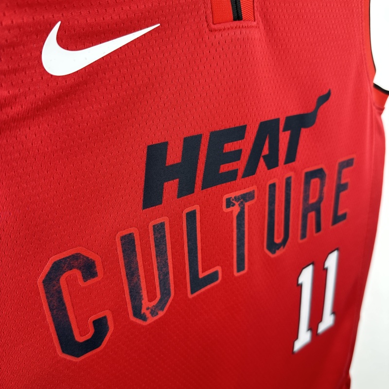 【 NBA 】Miami Heat season 2025 Jaquez Jr. Team Jersey NO.11  – City Edition