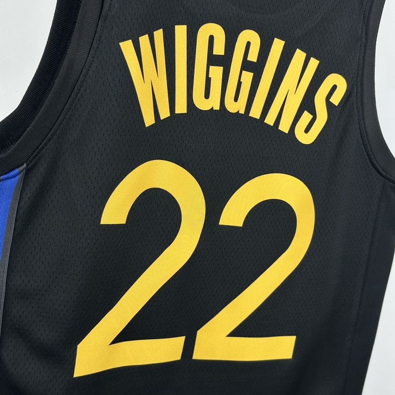 【 NBA 】Golden State Warriors season 2025 WGGINS Team Jersey NO.22 – City Edition