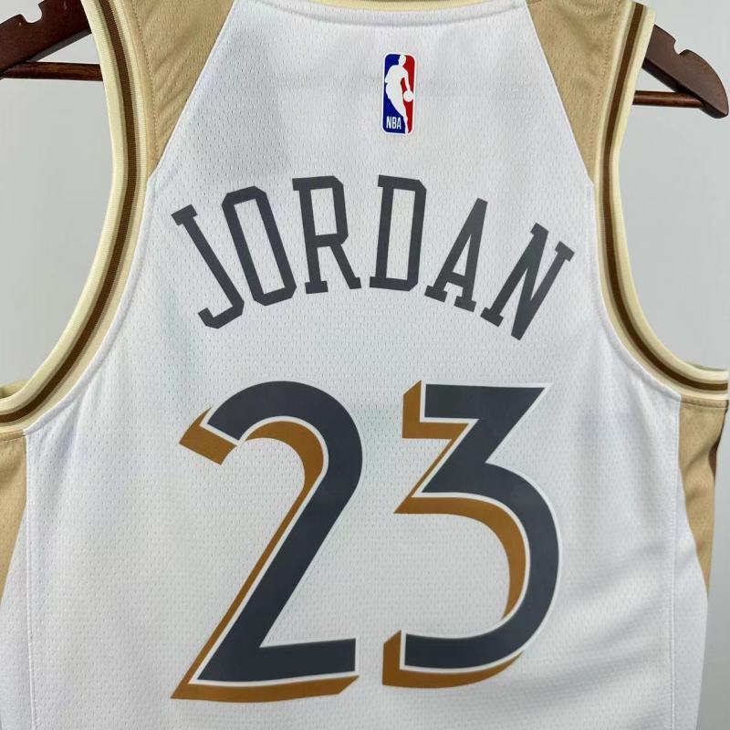【 NBA 】Chicago Bulls season 2025 Jordan White Jersey NO.23 - City Edition