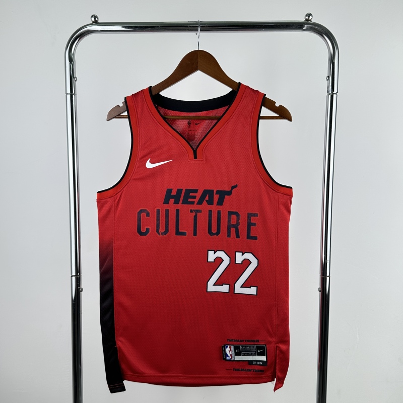 【 NBA 】Miami Heat season 2025 Butler Team Jersey NO.22  – City Edition