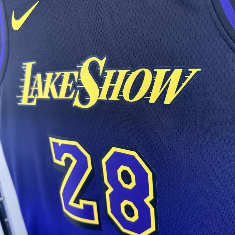 【 NBA 】Los Angeles Lakers season 2025 HACHIMURA Team Jersey NO.28 – City Edition