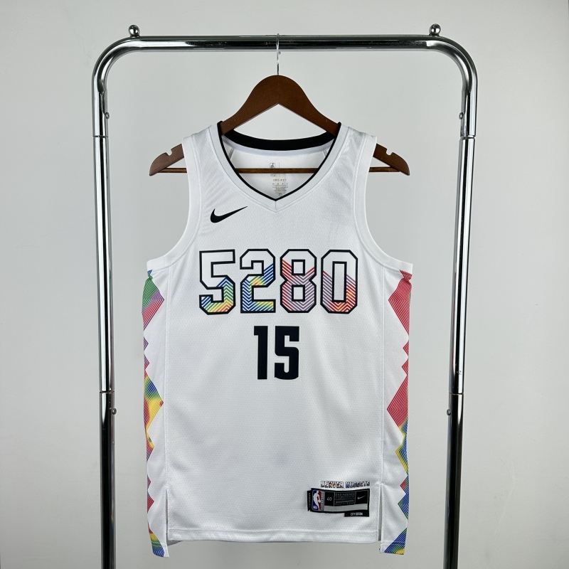 【 NBA 】Denver Nuggets season 2025 Jokić Team Jersey NO.15 – City Edition