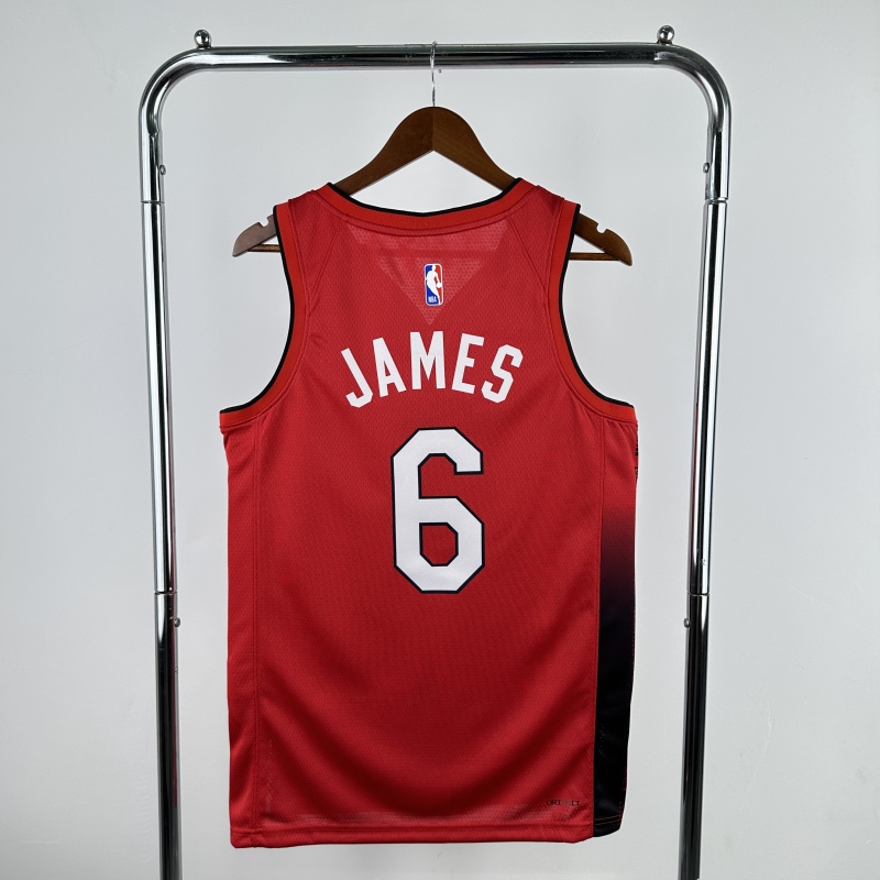 【 NBA 】Miami Heat season 2025 JAMES Team Jersey NO.6  – City Edition