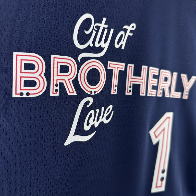 【 NBA 】Philadelphia 76ers season 2024 HARDEN Team Jersey NO.1 – City Edition