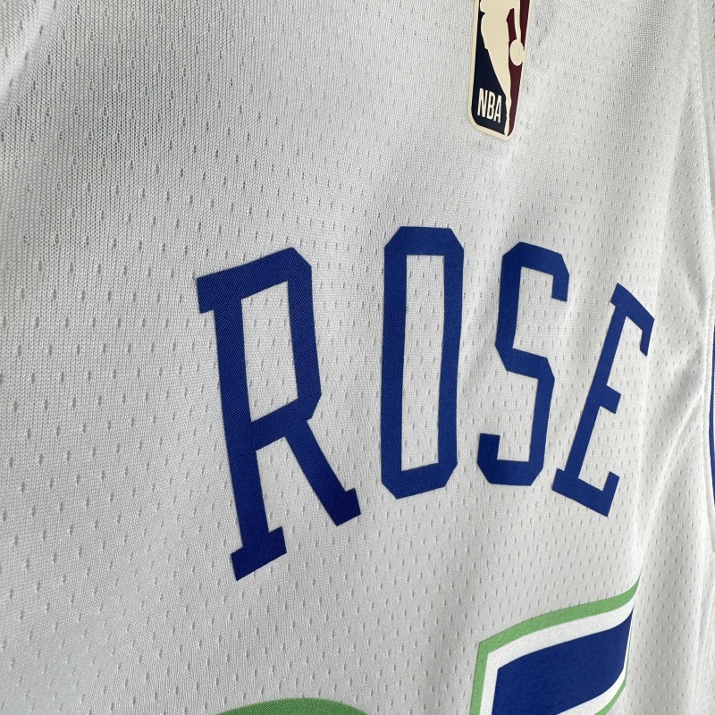 【 NBA 】Minnesota Timberwolves season 2024 ROSE Team Jersey NO.25 – City Edition