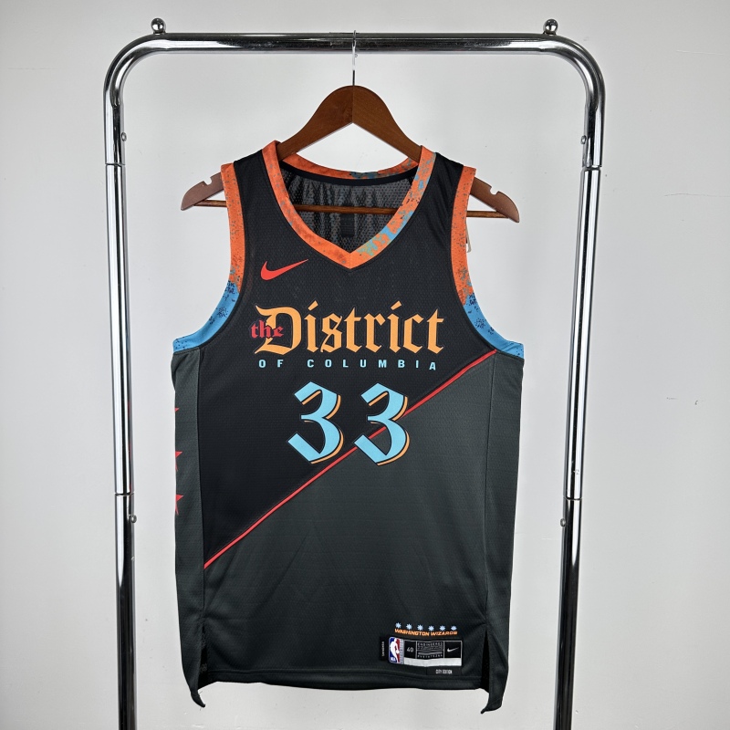 【 NBA 】Washington Wizards season 2024 KUZMA Team Jersey NO.33 – City Edition