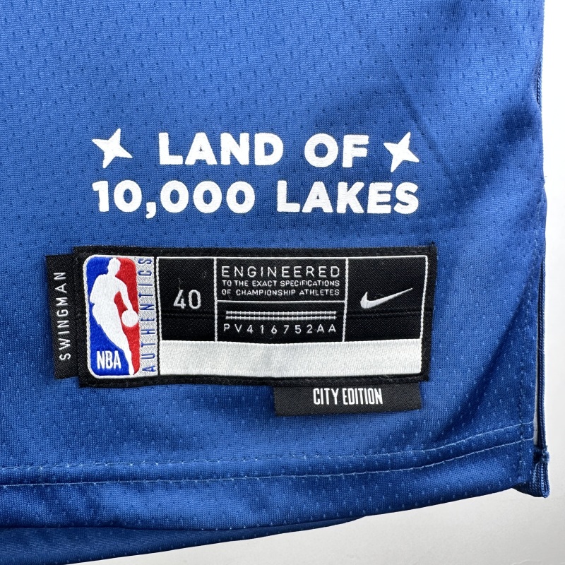 【 NBA 】Minnesota Timberwolves season 2024 EDWARDS Team Jersey NO.5 – City Edition