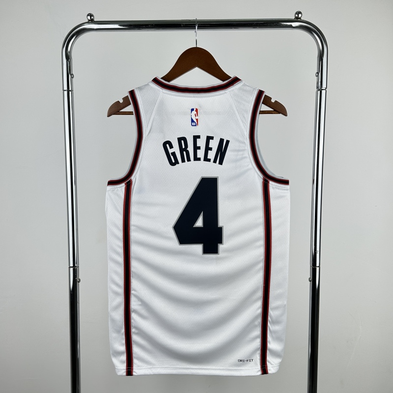 【 NBA 】Houston Rockets season 2025 GREEN Team Jersey NO.4 – City Edition