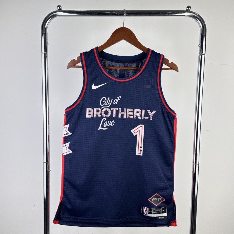 【 NBA 】Philadelphia 76ers season 2024 HARDEN Team Jersey NO.1 – City Edition