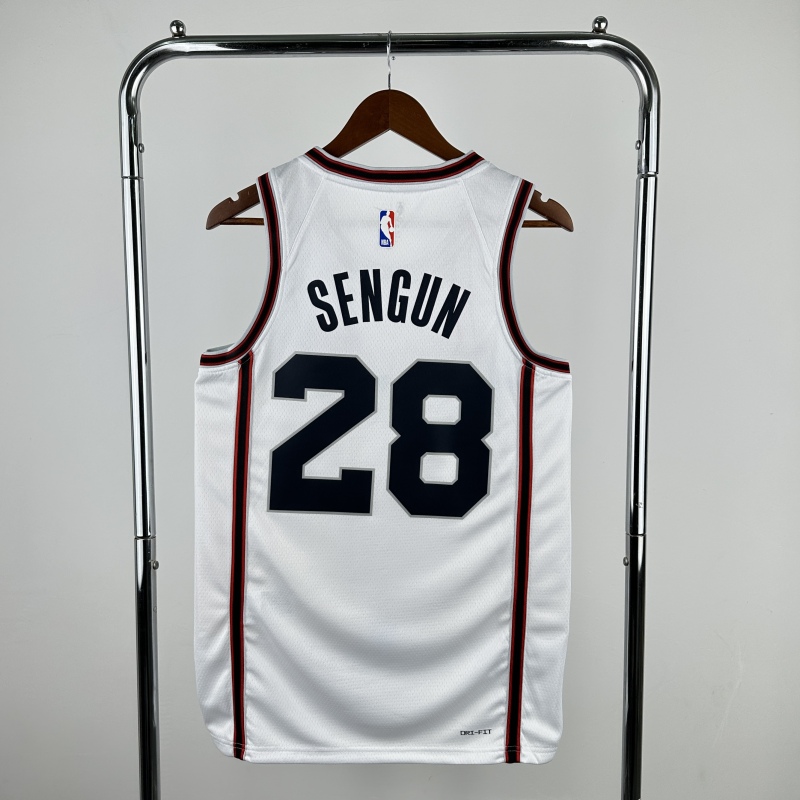 【 NBA 】Houston Rockets season 2025 SENGUN Team Jersey NO.28 – City Edition