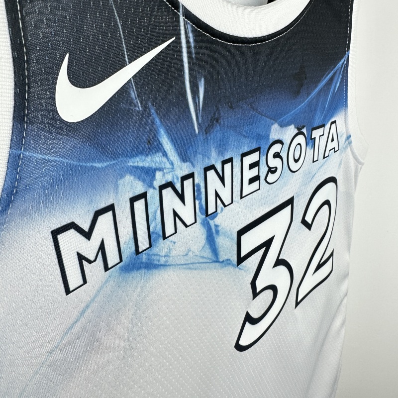 【 NBA 】Minnesota Timberwolves season 2025 TOWNS Team Jersey NO.32 – City Edition
