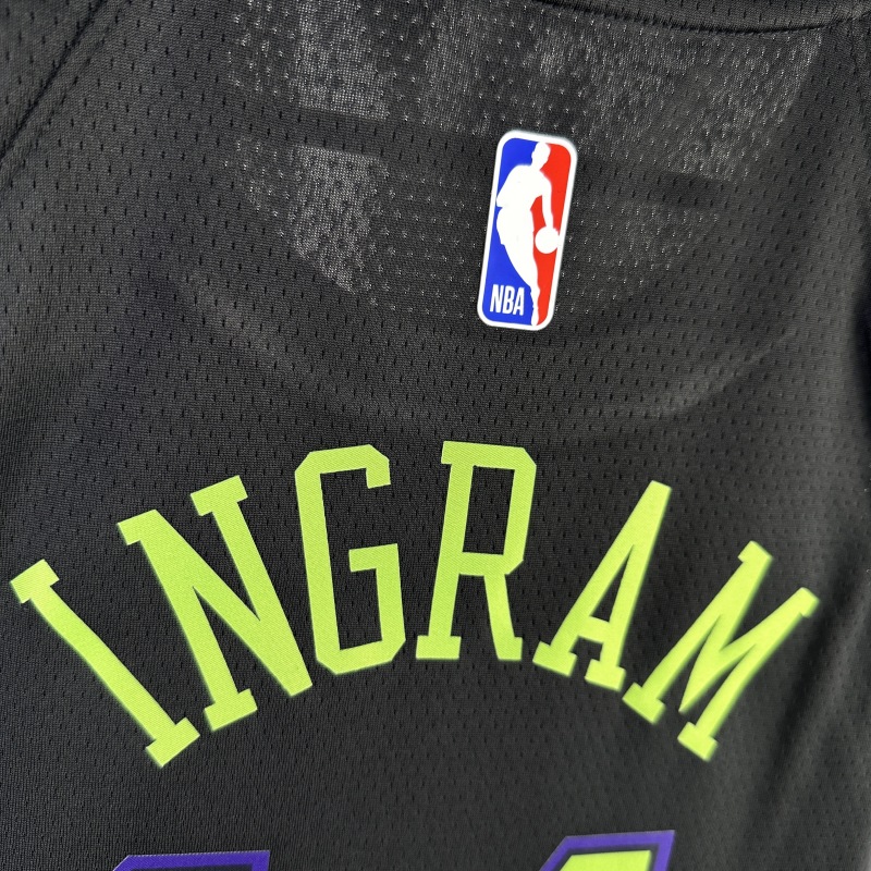 【 NBA 】New Orleans Pelicans season 2024 INGRAM Team Jersey NO.14 – City Edition