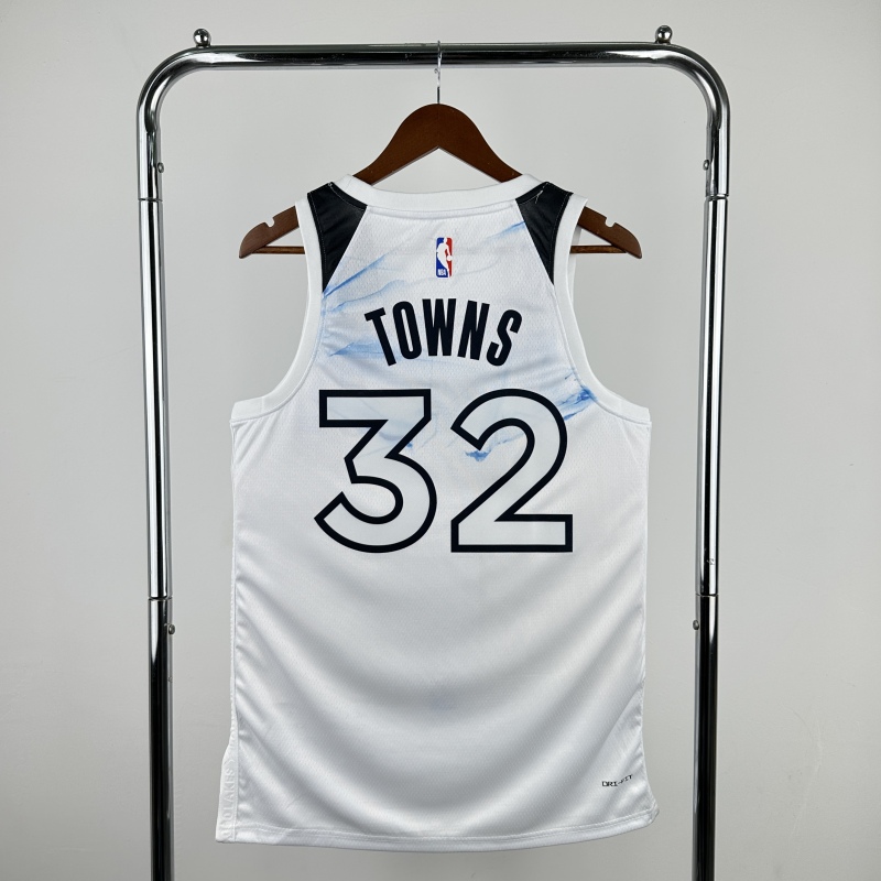 【 NBA 】Minnesota Timberwolves season 2025 TOWNS Team Jersey NO.32 – City Edition