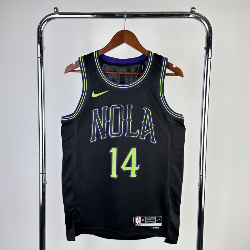 【 NBA 】New Orleans Pelicans season 2024 INGRAM Team Jersey NO.14 – City Edition