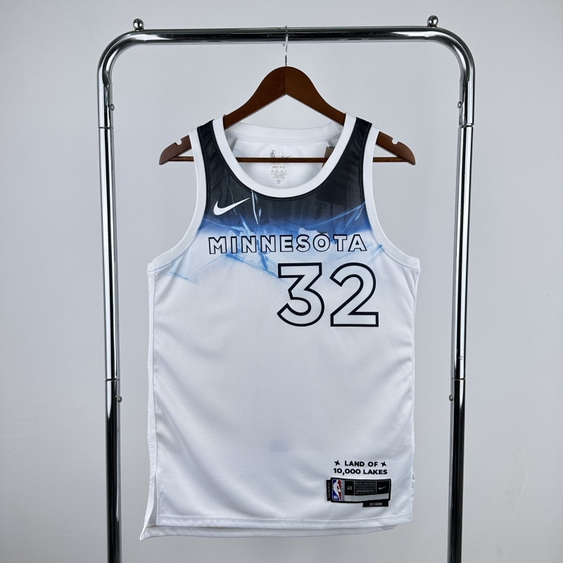 【 NBA 】Minnesota Timberwolves season 2025 TOWNS Team Jersey NO.32 – City Edition