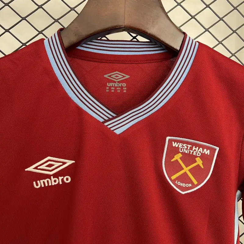 【 Adult / Kids Kit 】2025/2026 West Ham United Home Jersey