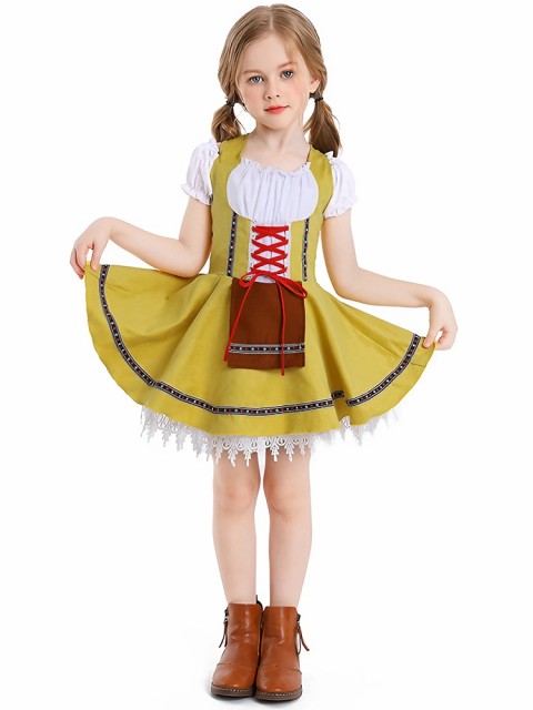 Wholesale Girls Oktoberfest Beer Costume - Beer Maid Girl Outfit