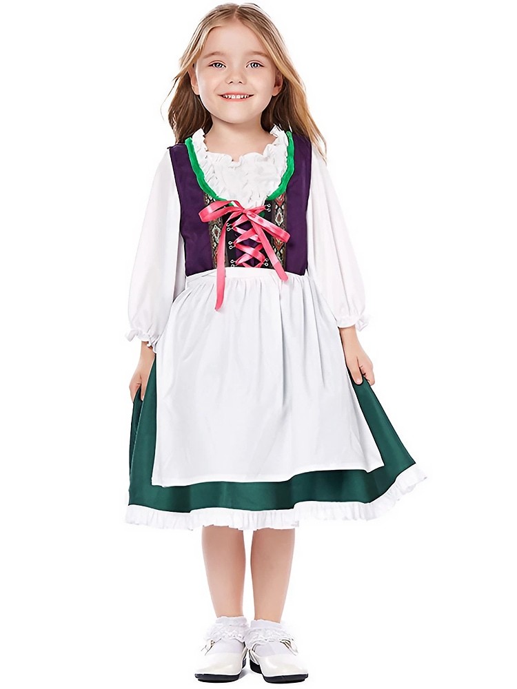 Wholesale Purple & Green Dress - Dirndl Costume Oktoberfest