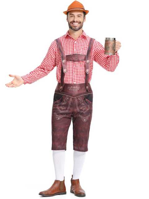 Wholesale Mens Oktoberfest Outfit - German Outfit Lederhosen Set