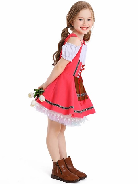 Wholesale Girls Oktoberfest Beer Costume - Beer Maid Girl Outfit