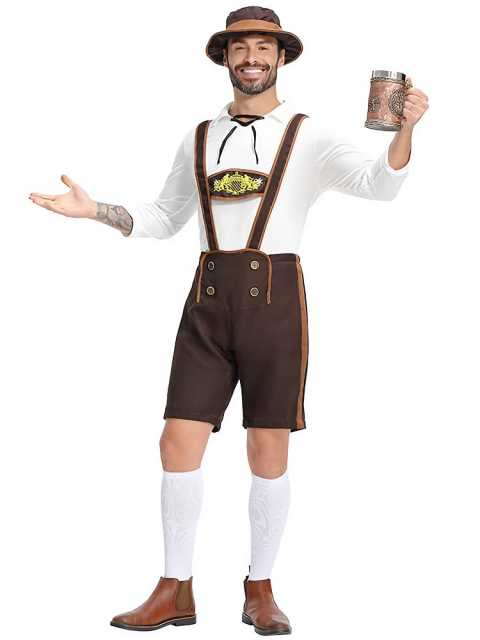 Wholesale Mens Lederhosen Costume - Bavarian Oktoberfest Outfit